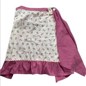 NWT MaggiB Flower Pattern Apron with Dish Cloth